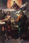 DOSSI, Dosso The Virgin Appearing to Sts John the Baptist and John the Evangelist dfg oil on canvas